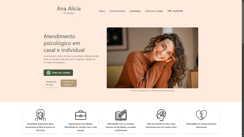 Landing Page para Psicóloga